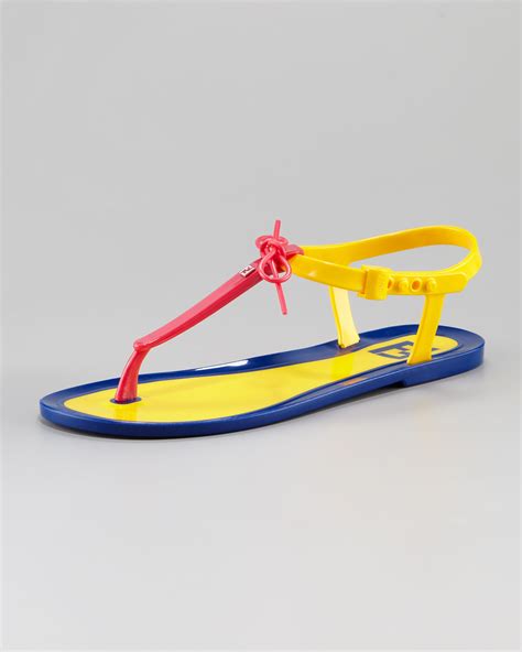 fendi jelly thong sandals pink|fendi sandals.